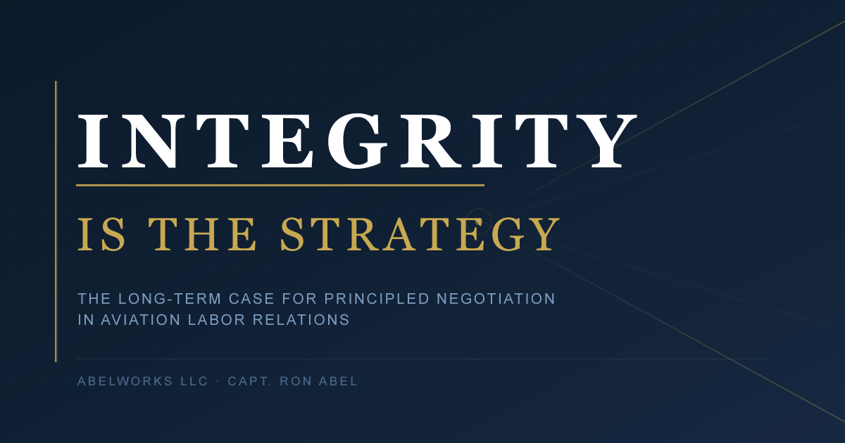 Integrity Is the Strategy